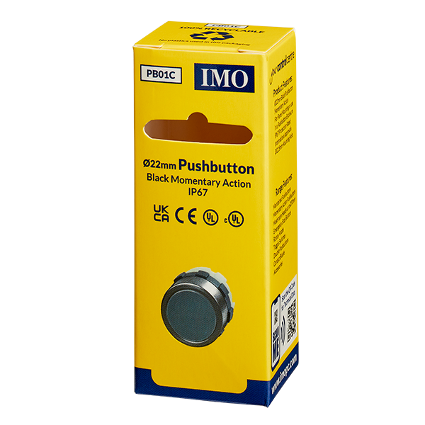 IP67 Pushbutton Black Actuator 22.5mm (BS3DBLACK) - PB01C - ARCK Electrical Wholesale Supplies