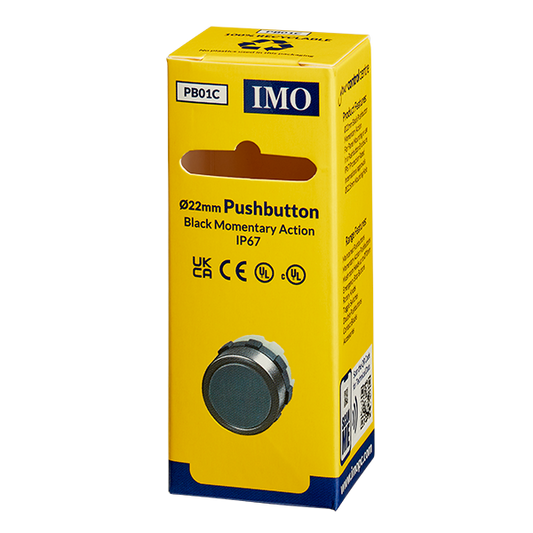 IP67 Pushbutton Black Actuator 22.5mm (BS3DBLACK) - PB01C - ARCK Electrical Wholesale Supplies