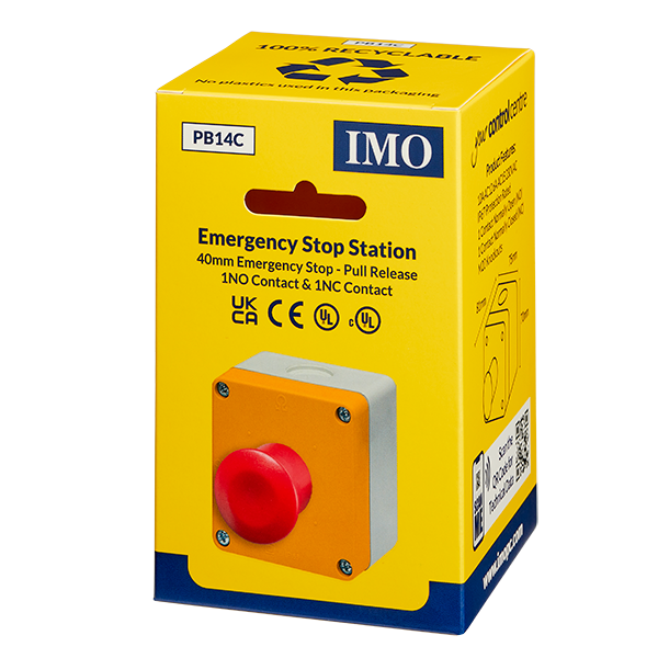 IP66 Complete E-Stop Station, pull to release 1NO+1NC ( BG10P45-11 ) - PB14C - ARCK Electrical Wholesale Supplies