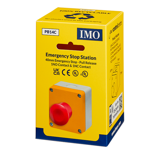 IP66 Complete E-Stop Station, pull to release 1NO+1NC ( BG10P45-11 ) - PB14C - ARCK Electrical Wholesale Supplies
