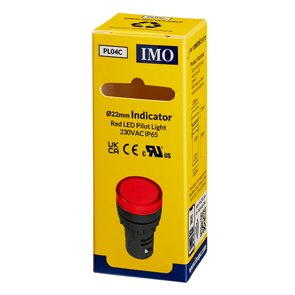 IP65 LED Pilot Light, 240VAC Red - PL04C - ARCK Electrical Wholesale Supplies
