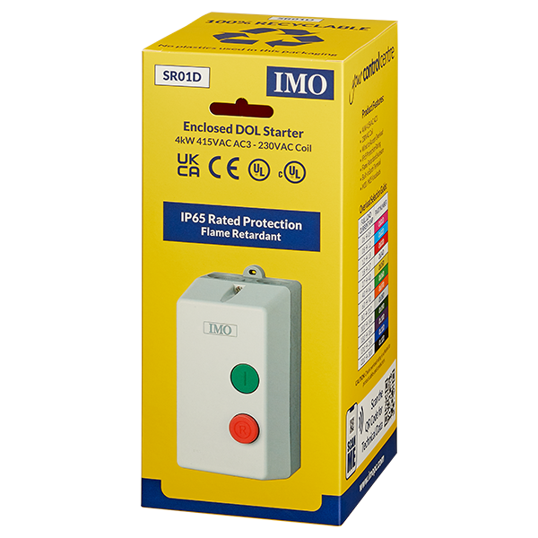 IP65 DOL Starter, 4kW DOL with Start/Stop Buttons, 240v coil(  DOL10230 ) - SR01D - ARCK Electrical Wholesale Supplies