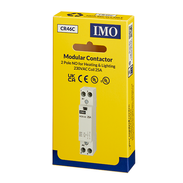 Heating/Lighting Contactor 25A 2PNO (HC25-20230) - CR46C - ARCK Electrical Wholesale Supplies