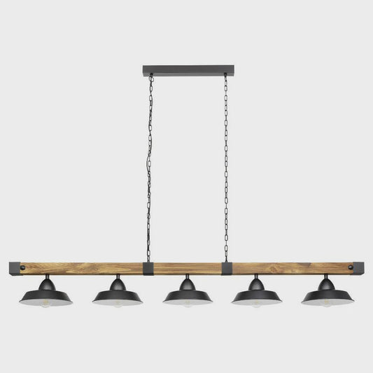 Oldbury 5 Light Pendant Black Steel - 205036 - ARCK Electrical Wholesale Supplies