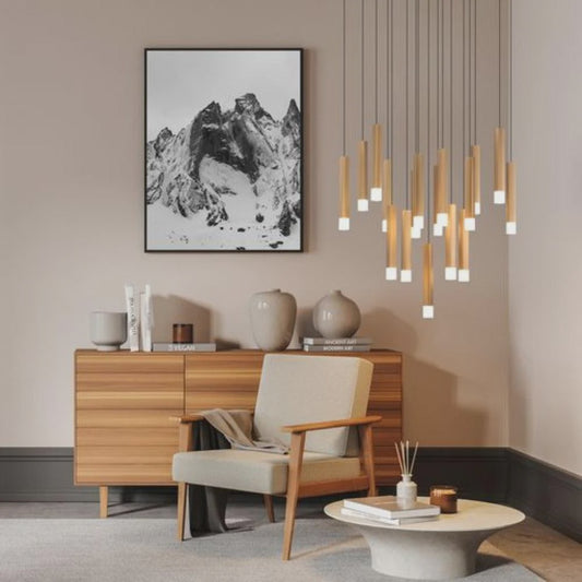 Estanerios Cluster Pendant 17 Lights Brown Steel 3000K - 205647N - ARCK Electrical Wholesale Supplies