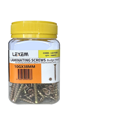 Laminating Screws - 10Gx50mm BUDGE HEAD YELLOW ZINC - LSJ1050 - ARCK Electrical Wholesale Supplies