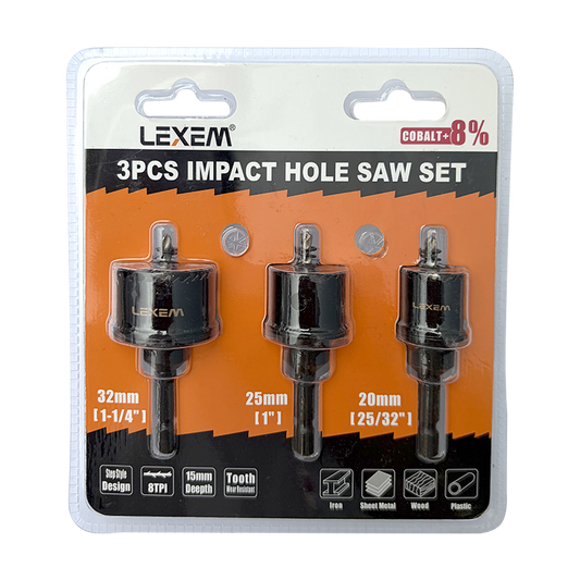 IMPACT BI-METAL HOLESAW SET - THSS3 - ARCK Electrical Wholesale Supplies