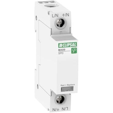 Clipsal MAX9 1 Pole Surge Protection Device 40kA - MX9SP140 - ARCK Electrical Wholesale Supplies