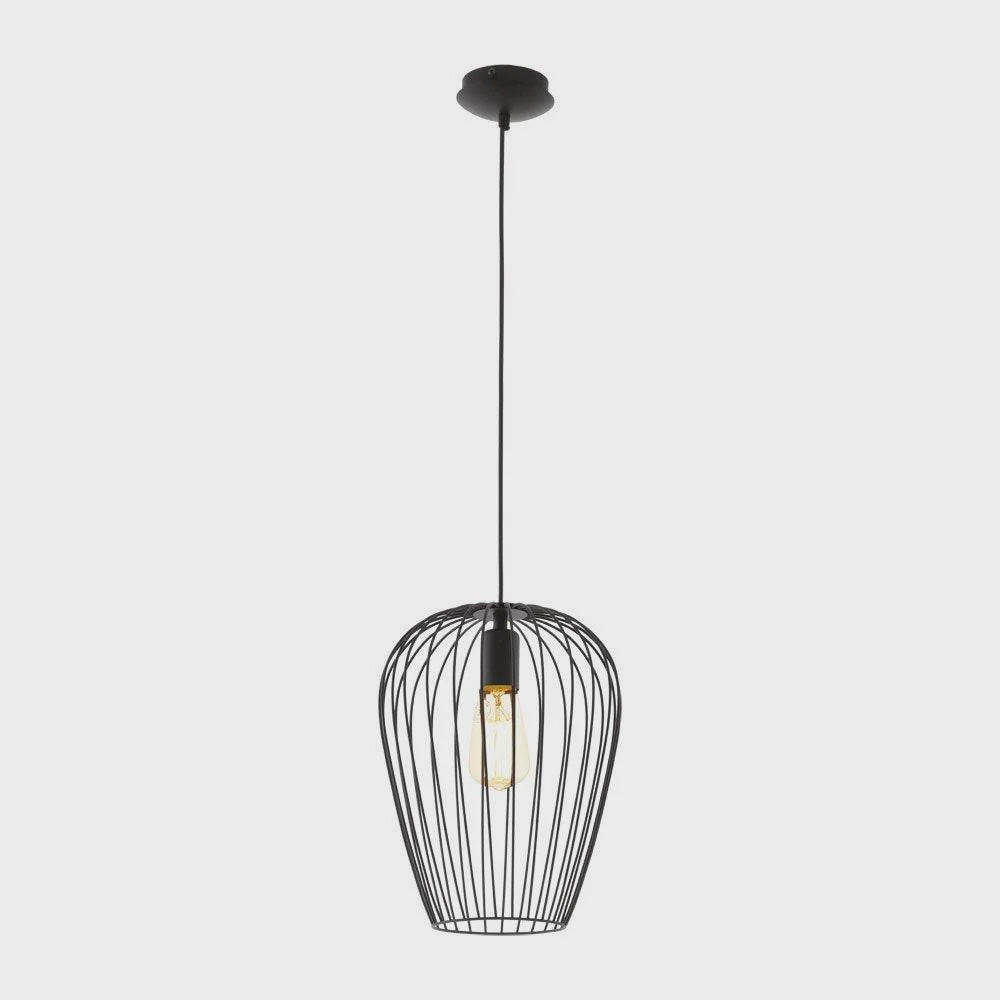 Newtown 1 Light Pendant Black 275mm - 49472 - ARCK Electrical Wholesale Supplies