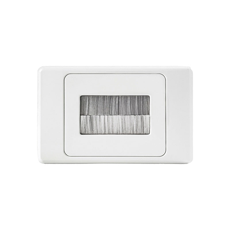 Brush Wall Plate  Nylon Bristles - White - ESW190 - ARCK Electrical Wholesale Supplies