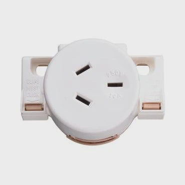 Clipsal Quick Connect Surface Socket Plug Base - 413QC-WE - ARCK Electrical Wholesale Supplies