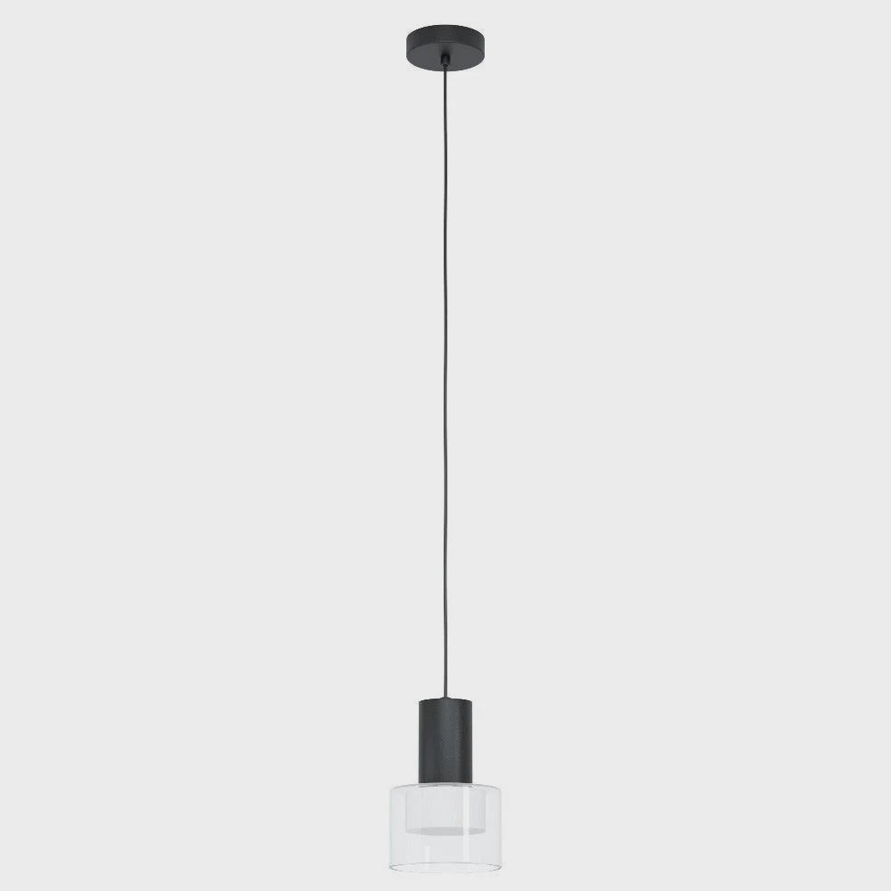 MOLINEROS Pendent Light Black Steel Clear Glass 3CCT - 39725N - ARCK Electrical Wholesale Supplies