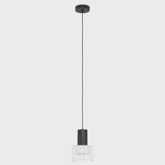 MOLINEROS Pendent Light Black Steel Clear Glass 3CCT - 39725N - ARCK Electrical Wholesale Supplies