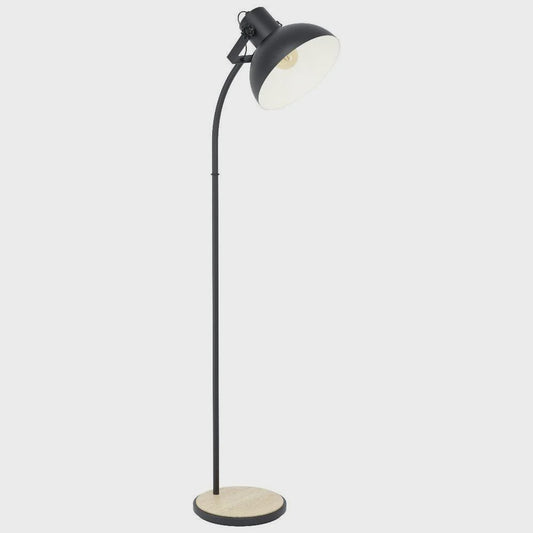 Lubenham 1 Light Floor Lamp Black / Brown - 43166N - ARCK Electrical Wholesale Supplies