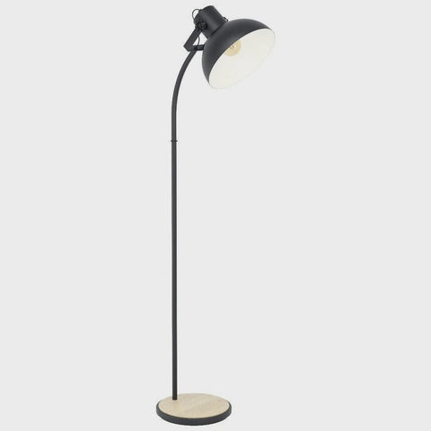 Lubenham 1 Light Floor Lamp Black / Brown - 43166N - ARCK Electrical Wholesale Supplies