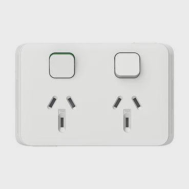 Clipsal Iconic Double Powerpoint - 3025-VW - ARCK Electrical Wholesale Supplies