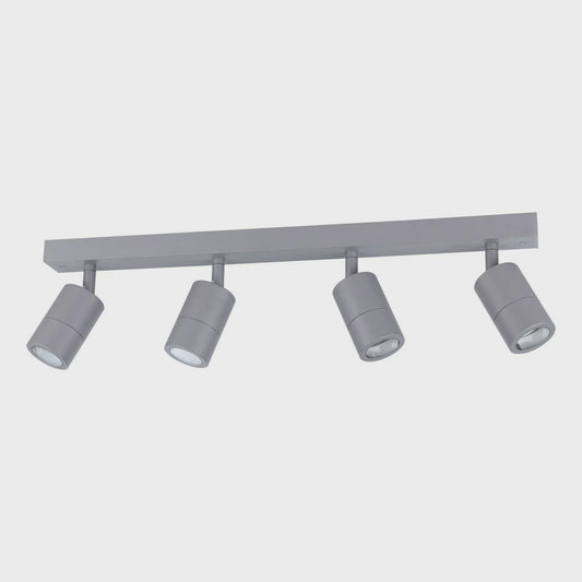 FREMANTLE 4lt GU10 Adjustable Bar IP55 Dimmable Exterior Wall Light Silver Grey - 206166 - ARCK Electrical Wholesale Supplies