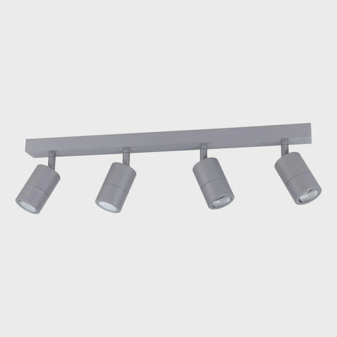 FREMANTLE 4lt GU10 Adjustable Bar IP55 Dimmable Exterior Wall Light Silver Grey - 206166 - ARCK Electrical Wholesale Supplies