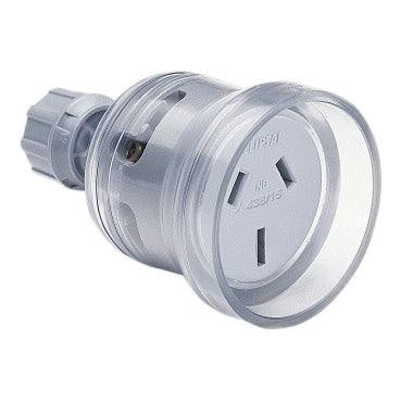 Clipsal 3 Pin Flexible Cord Extension Socket 15A - 438S15-TR - ARCK Electrical Wholesale Supplies