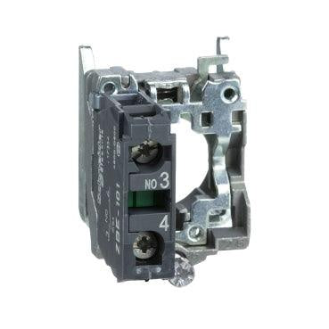 Clipsal Single contact block with body/fixing collar 1NO screw clamp terminal - ZB4BZ101 - ARCK Electrical Wholesale Supplies