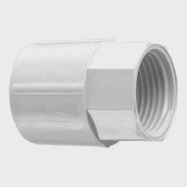 Clipsal 25mm Plain To Screw PVC Conduit Female Coupling - 258/25-GY - ARCK Electrical Wholesale Supplies