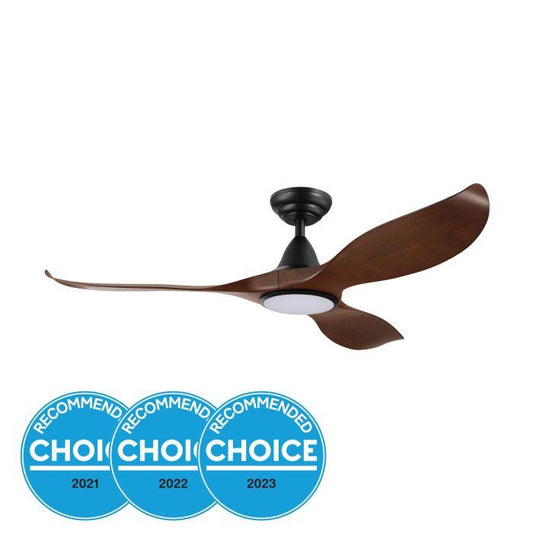 Noosa 52 DC Fan 18W LED Tri-Col Aged Elm/Blk - 204117
