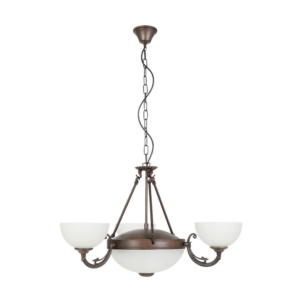 Savoy 5 Light Pendant Oil Rubbed Bronze / White - 204954