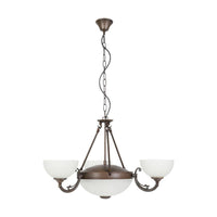 Savoy 5 Light Pendant Oil Rubbed Bronze / White - 204954