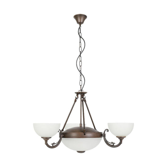 Savoy 5 Light Pendant Oil Rubbed Bronze / White - 204954 - ARCK Electrical Wholesale Supplies