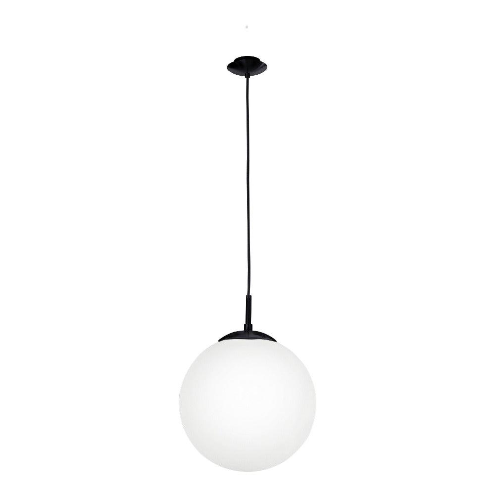 Rondo 1 Light Large Pendant Black / Opal Matt - 205011