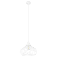 Staverton 1 Light Pendant White Steel - 205158N
