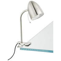 Lara 1 Light Clamp Lamp Satin Nickel - 205253N