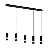 Bernabeta 5 LED Light Pendant 5x5W 4000K Black Steel - 205308