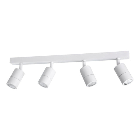 FREMANTLE 4lt GU10 Adjustable Bar IP55 Dimmable Exterior Wall Light Matt White - 206165