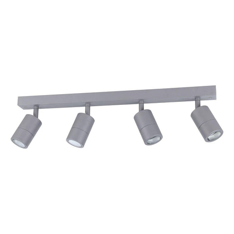 FREMANTLE 4lt GU10 Adjustable Bar IP55 Dimmable Exterior Wall Light Silver Grey - 206166