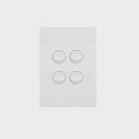 Hager Finesse 4 Gang Switch - Gloss White - WBQSV4
