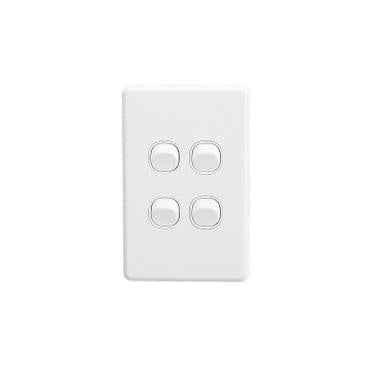 Clipsal Classic 4 Gang Switch White - C2034VA-WE - ARCK Electrical Wholesale Supplies