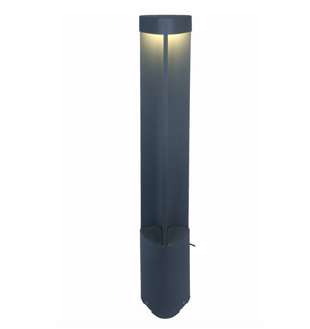 BOLLARD 7W Grey 3K IP54 H800mm 3 Sections 216 Lm - BOL1A