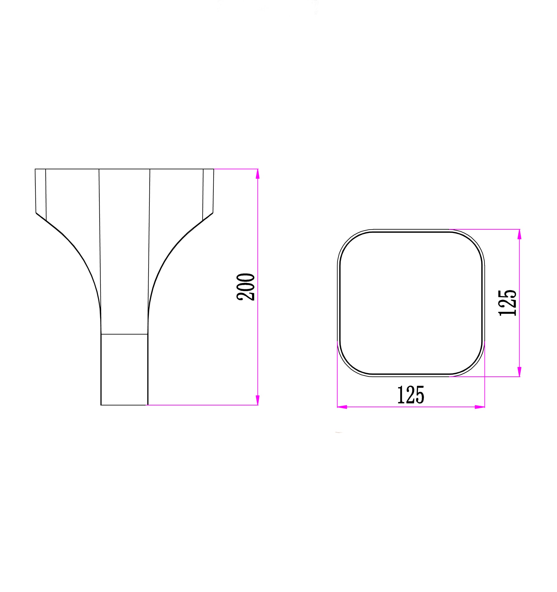 WALL S/M 11W SQ Dark Grey 3K IP65 2 Diff 540 Lm - SHU1