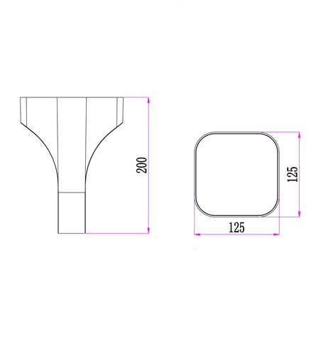 WALL S/M 11W SQ Dark Grey 3K IP65 2 Diff 540 Lm - SHU1