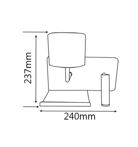WALL Int City S/M 6W + 3W Reader Matt Wh w/Frosted Diff LEFT/RIGHT - VIGOL