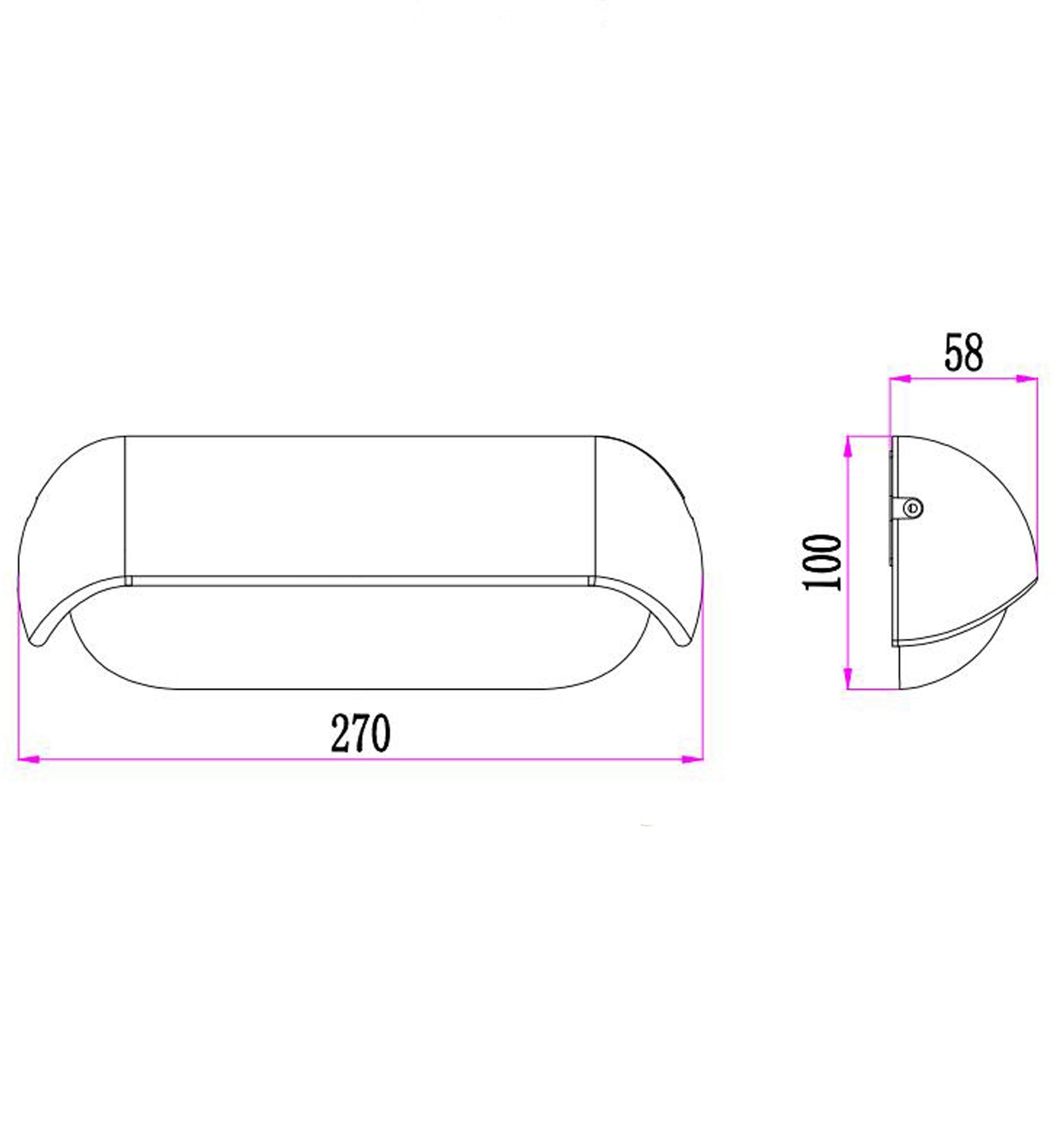 Exterior 13W LED Wall Light White / Warm White - AKEN2