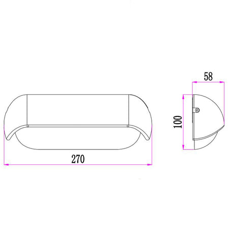 Exterior 13W LED Wall Light White / Warm White - AKEN2