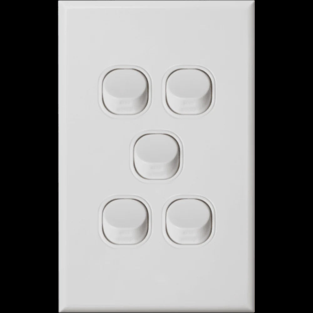 Standard 5 Gang Switch - DXWS5/V - ARCK Electrical Wholesale Supplies