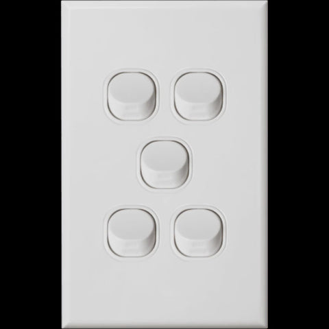 Standard 5 Gang Switch - DXWS5/V - ARCK Electrical Wholesale Supplies