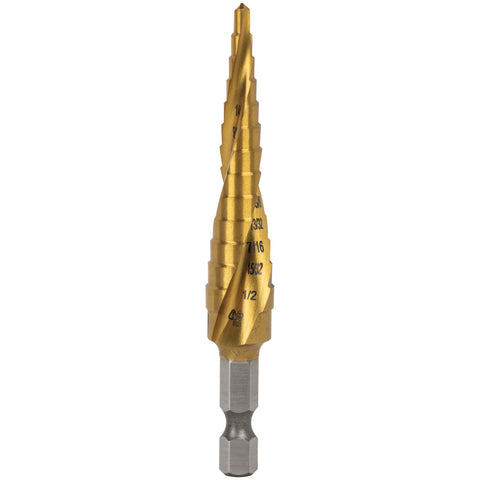 Vaco Step Drill Bit 1/8 to 1/2