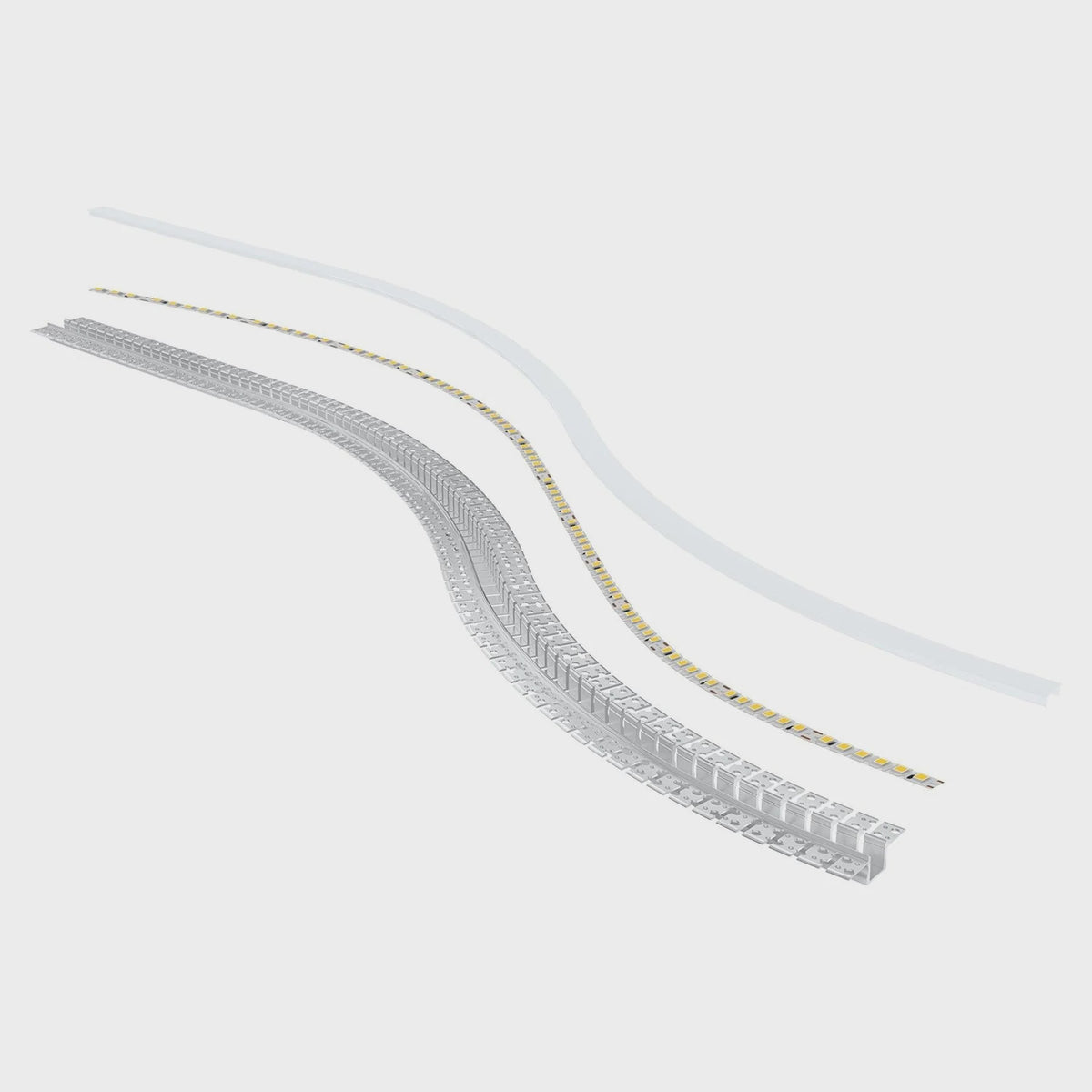 Silver Bendable Gyprock Aluminium Profile - HCP-4915115-BEND