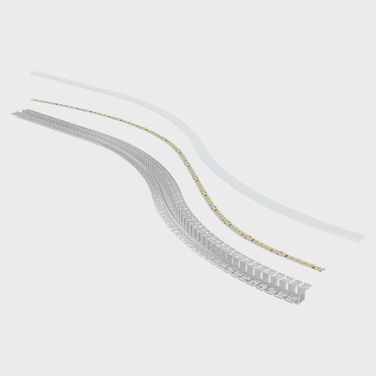 Silver Bendable Gyprock Aluminium Profile - HCP-4915115-BEND