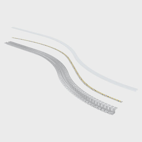 Silver Bendable Gyprock Aluminium Profile - HCP-4915115-BEND