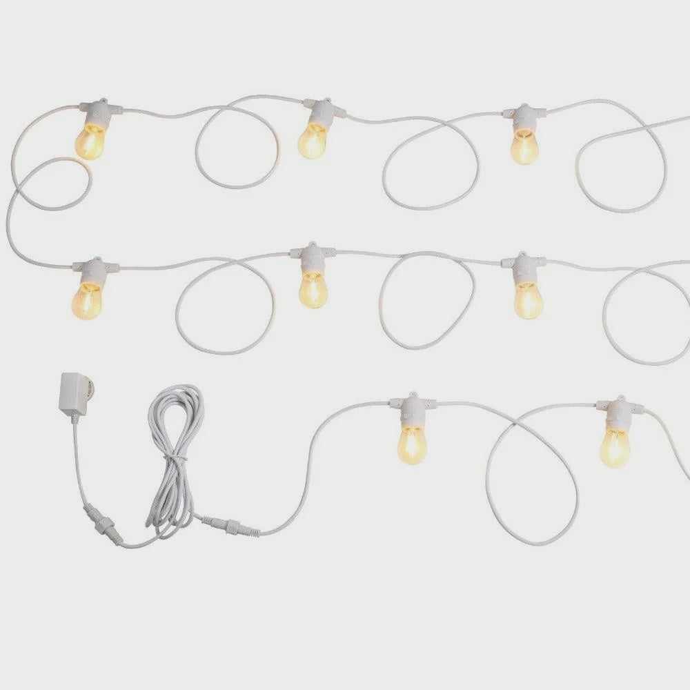 Festoon Solar 10 Lights 12V L13000mm White Plastic 2700K - 205894N - ARCK Electrical Wholesale Supplies